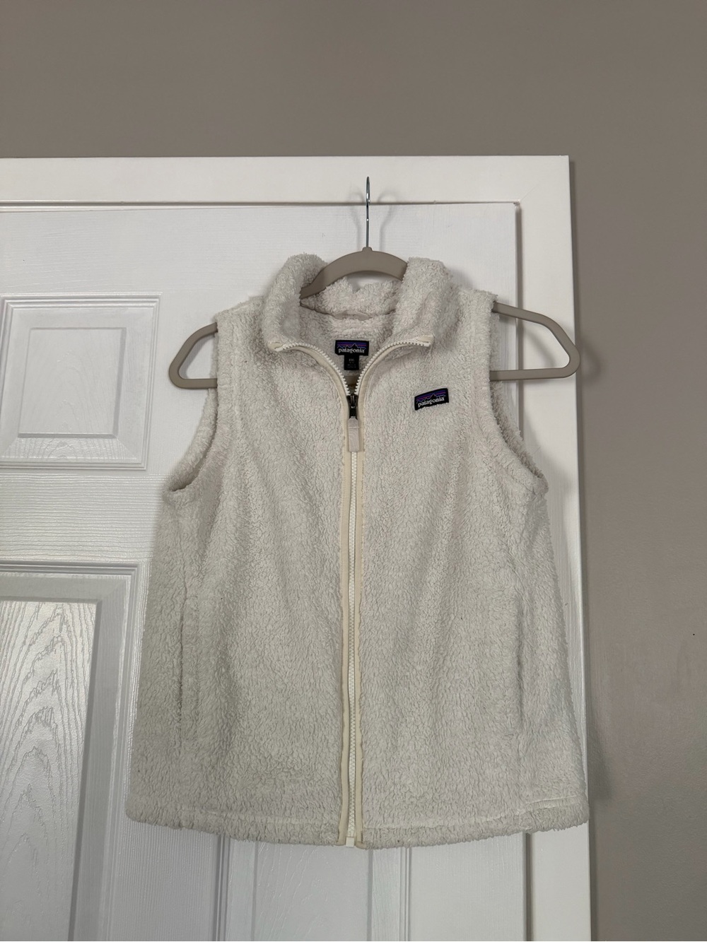 Patagonia White Fleece Sherpa Vest Jacket